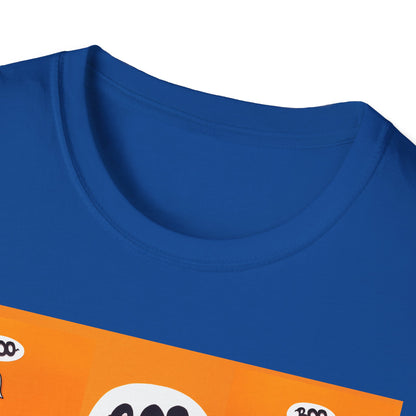 Halloween Ghost 'Boo' Unisex T-Shirt | Spooky Vibes, Costume, Fall Festivities, Trick-or-Treat, Fun Graphic Tee
