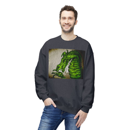 Vintage Green Dragon Unisex Midweight Softstyle Fleece Crewneck Sweatshirt