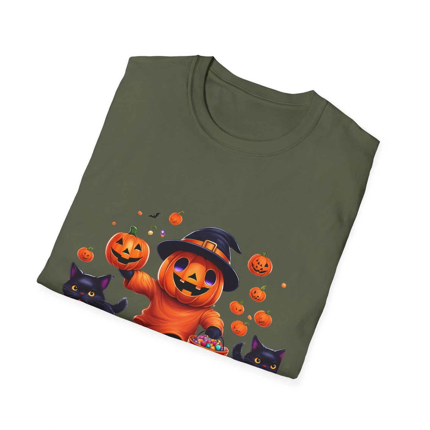 Halloween Themed T-Shirt, Perfect for Trick-or-Treating, Fall Celebrations, Graphic Tee for Cat Lovers, Unisex Costume Top, Fun Spooky [...]