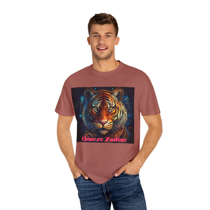 Chic Chinese Zodiac Tiger T-Shirt, Unisex Graphic Tee, Astrology Apparel, Zodiac Fashion, Year of the Tiger Shirt