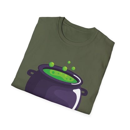 Halloween Potion Cauldron T-Shirt, Unisex Tee, Spooky Shirt, Witchy Apparel, Festival Wear, Halloween Costume