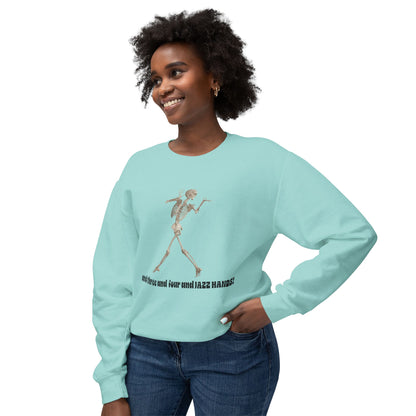 Skeleton Dance Unisex Lightweight Crewneck Sweatshirt, Halloween Sweater, Funny Gift, Casual Wear, Dance Lovers Sweatshirt, Unique Apparel