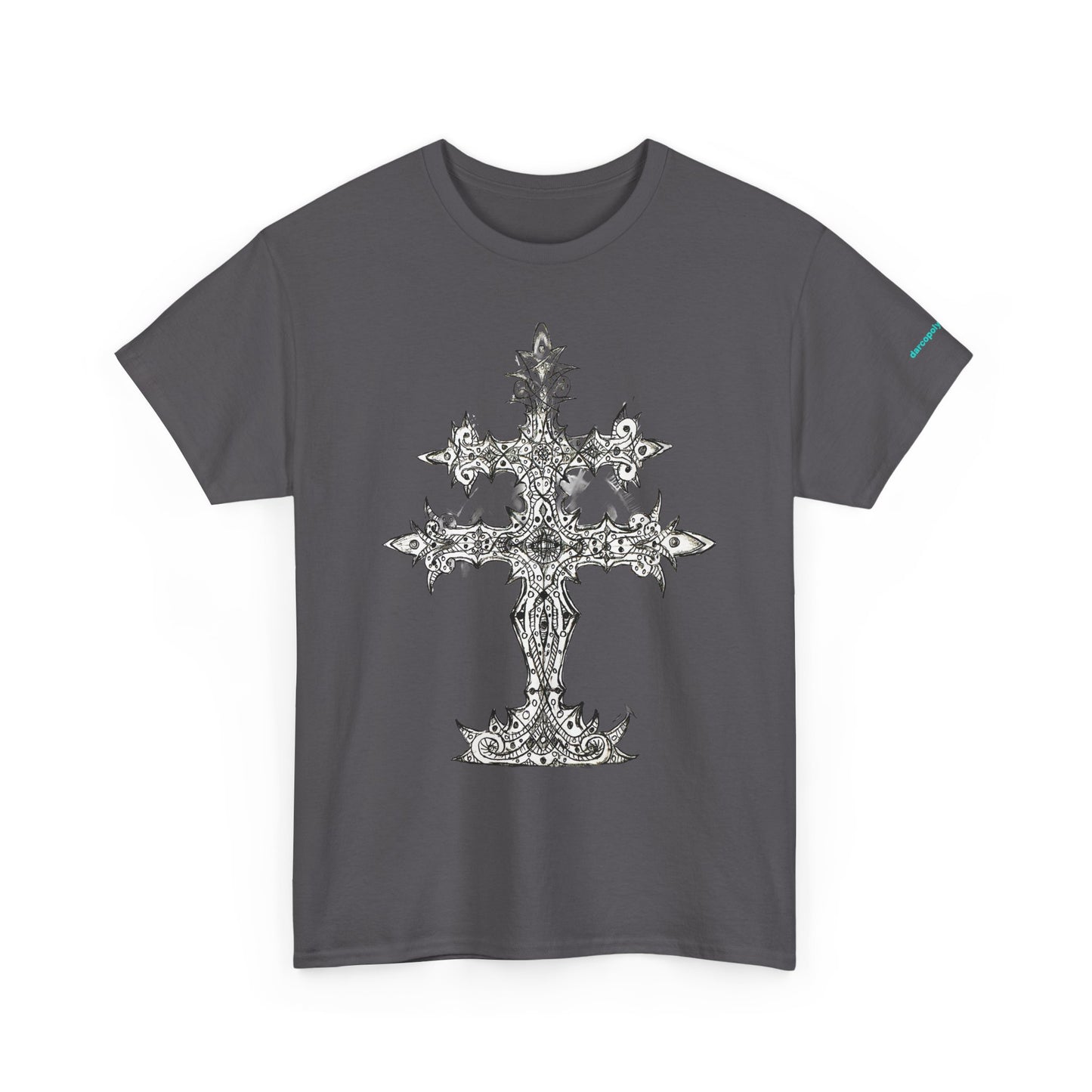 Graphic Tee — Gothic Cross Illustration Shirt