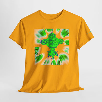 Celtic Green Cross T-Shirt — Vibrant Celtic Knotwork Tee