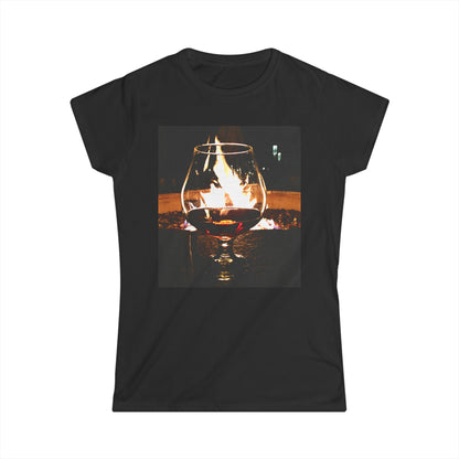 Elegant Wine-Themed Women's Softstyle Tee, Perfect for Wine Lovers, cognac enthusiasts. Casual Outings, Gifts for Her, Cozy Gatherings, and Wine Events