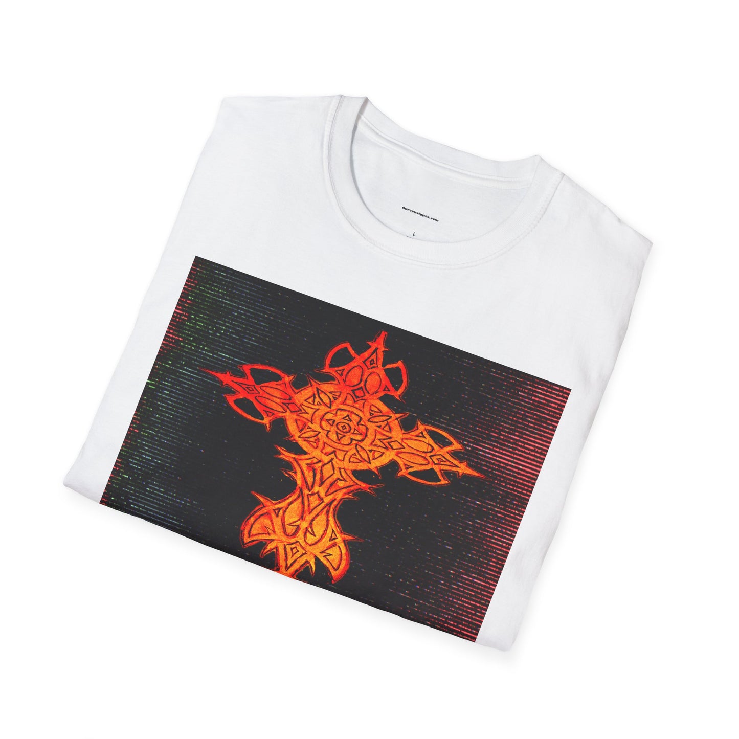 Celtic Fiery Cross T-Shirt – Tribal Flame Graphic Tee