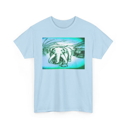 Artistic Elephant Unisex Cotton Tee - Unique Graphic Design