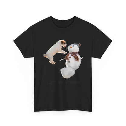Let It Snow Dog & Snowman Tee — Funny Cute Holiday T-Shirt