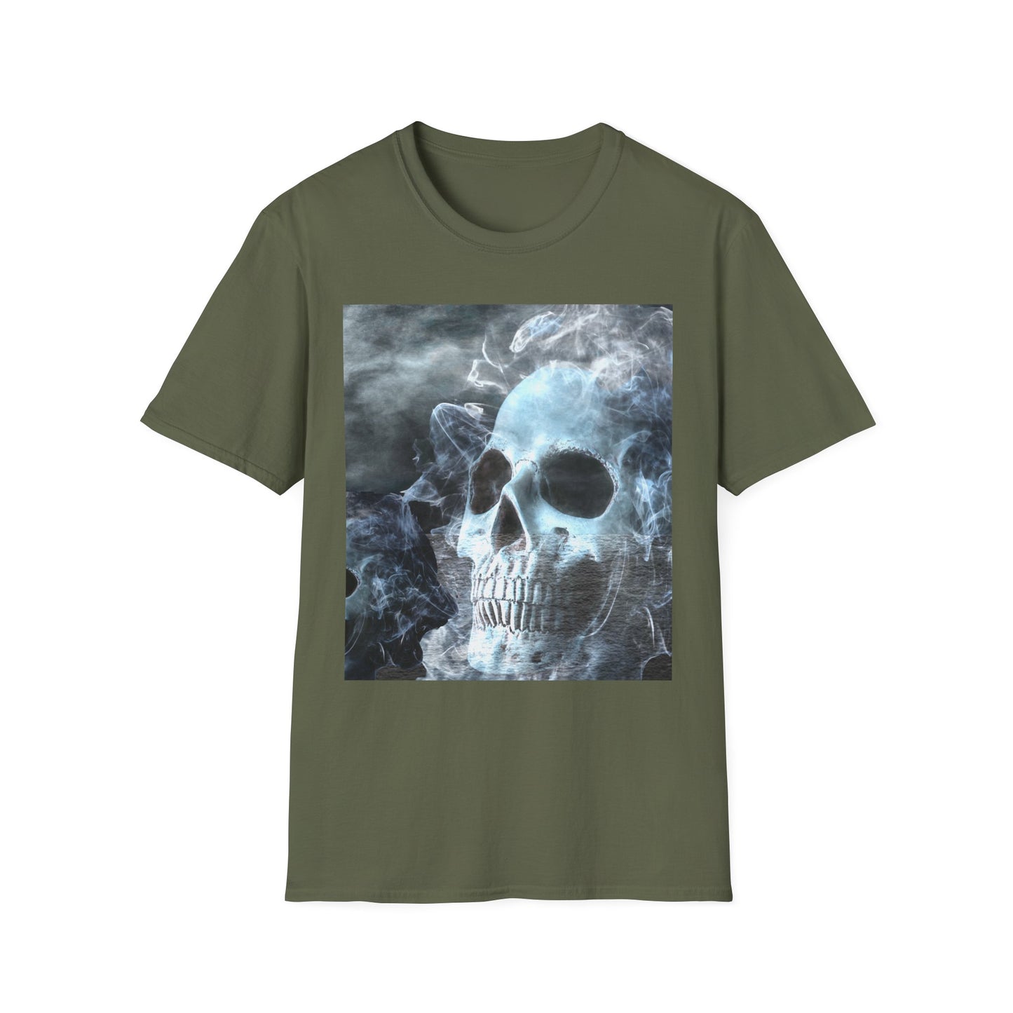 Eerie Skull Graphic T-Shirt for Dark Aesthetic Lovers, Unisex Casual Wear, Halloween Tee, Alternative Fashion