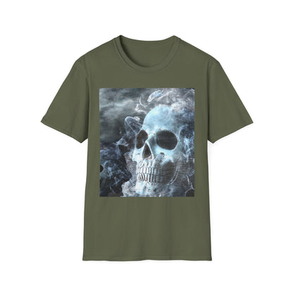 Eerie Skull Graphic T-Shirt for Dark Aesthetic Lovers, Unisex Casual Wear, Halloween Tee, Alternative Fashion