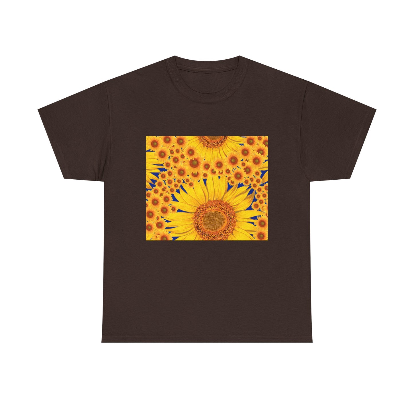 Sunflower Vibes Unisex Heavy Cotton Tee - Perfect for Summer, Nature Lovers, Gardening Celebrations, Casual Wear, Gift Ideas