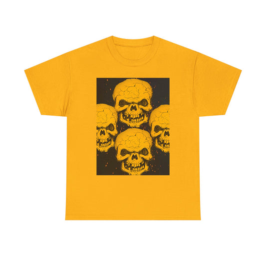 Halloween Skull  Graphic Tee, Unisex Heavy Cotton Tee, Graphic T-Shirt, Casual Wear, Unique Halloween Style, Perfect for Parties