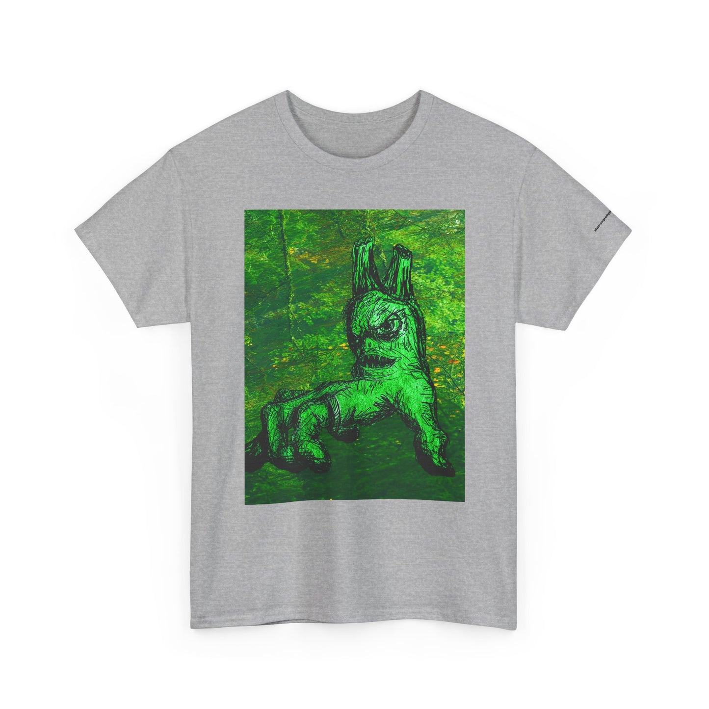 Graphic Tee — Neon Green Fantasy Art