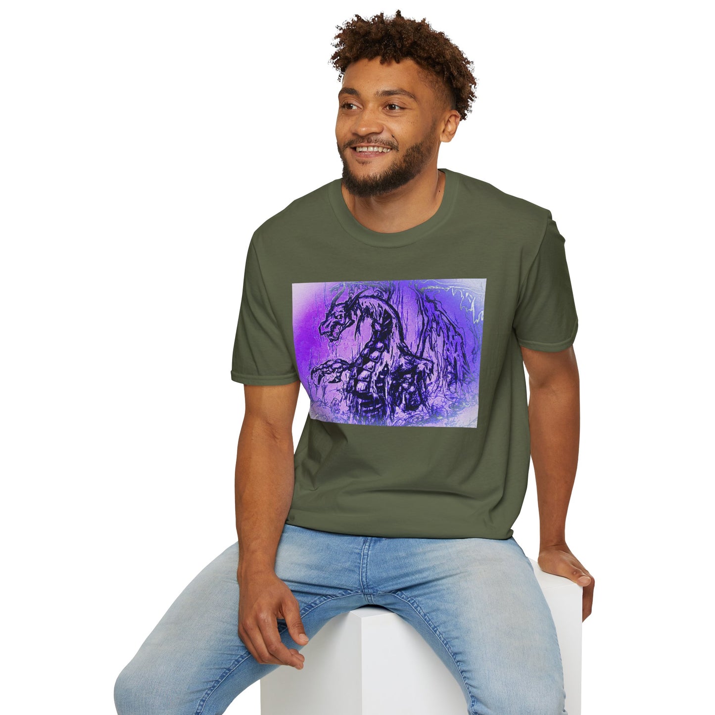 Dragon T-Shirt in Purple Tones - Unisex