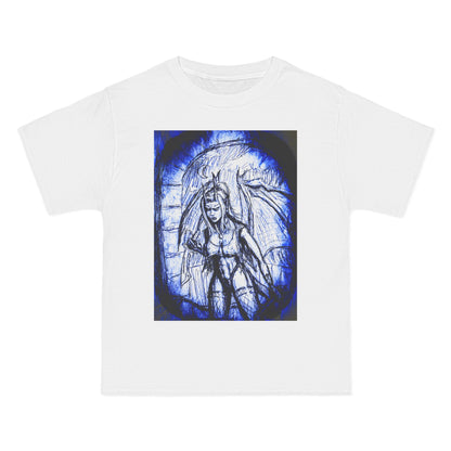 Gothic Demon Winged Warrior Blue Halo Graphic Tee