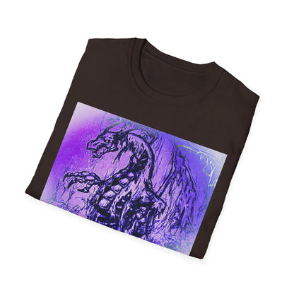 Dragon T-Shirt in Purple Tones - Unisex