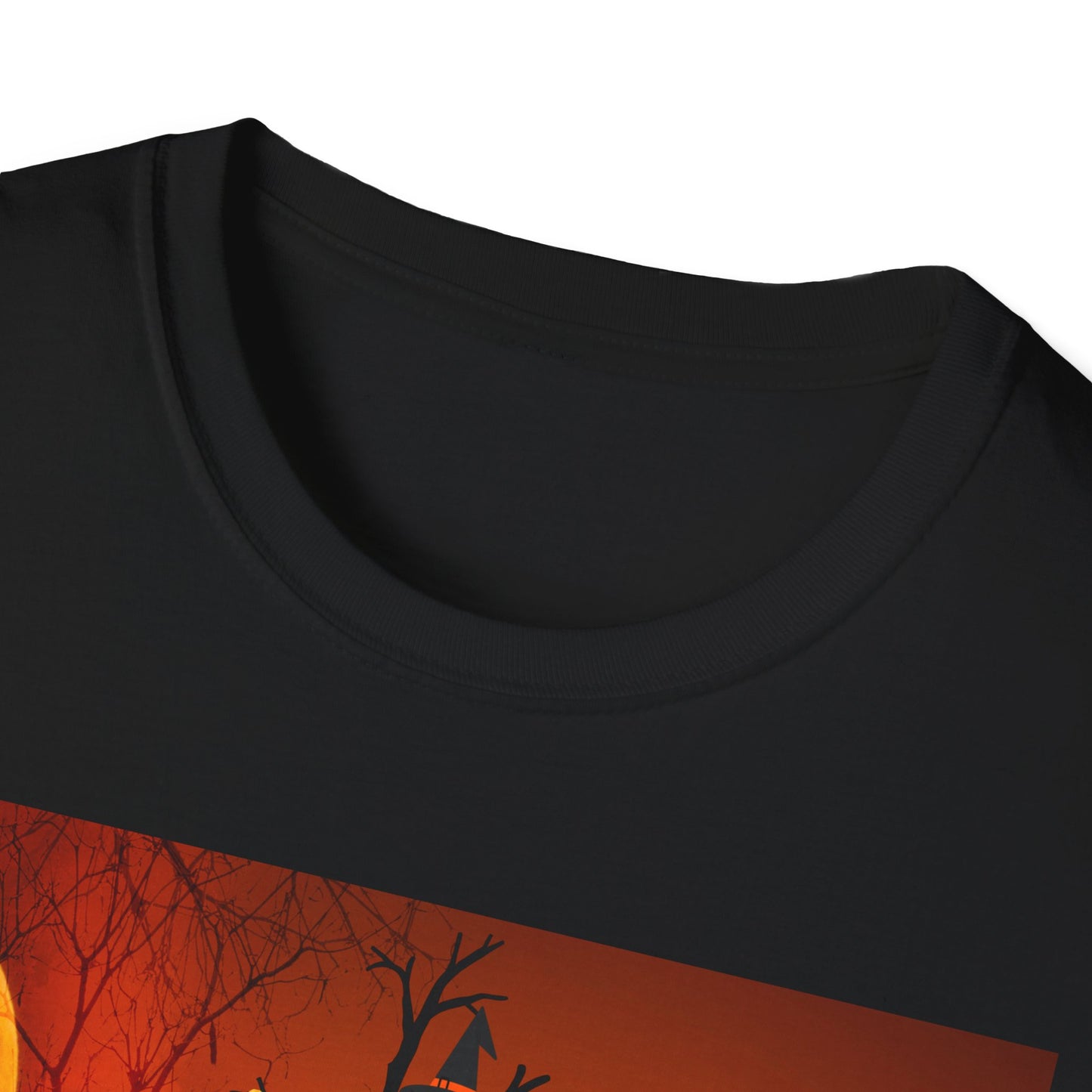 Halloween Pumpkin Tree T-Shirt, Unisex Softstyle Tee for Halloween, Spooky Vibes, Autumn Fashion, Fall Celebration Shirt