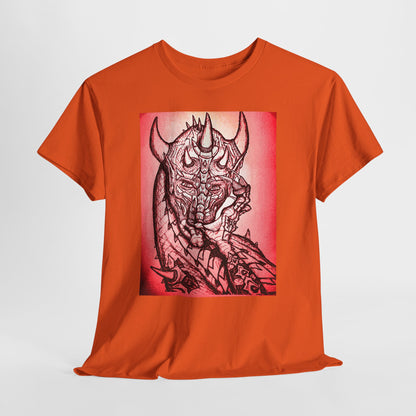 Bold Graphic Tee with Gothic Dragon Design, Unisex Cotton Shirt, Unique Art Tee, Oversized Casual Top, Gift for Art Lovers