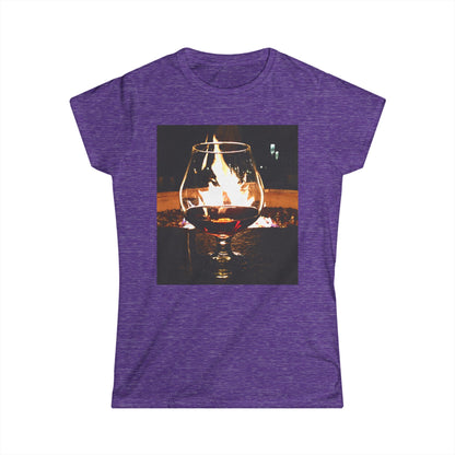 Elegant Wine-Themed Women's Softstyle Tee, Perfect for Wine Lovers, cognac enthusiasts. Casual Outings, Gifts for Her, Cozy Gatherings, and Wine Events