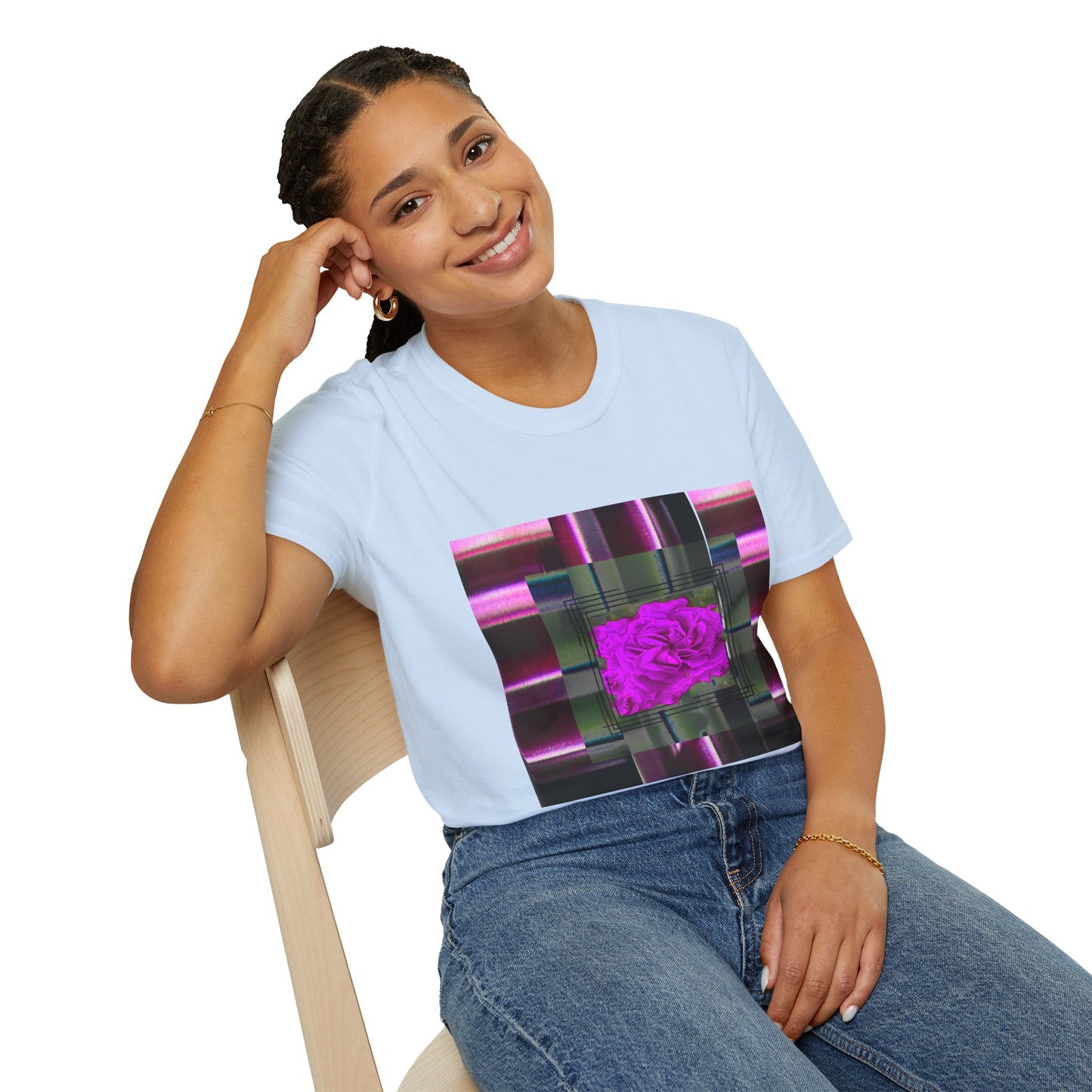 Vibrant Abstract Art T-Shirt, Trendy Graphic Tee, Softstyle Shirt, Unique Gift for Art Lovers, Casual Everyday Wear