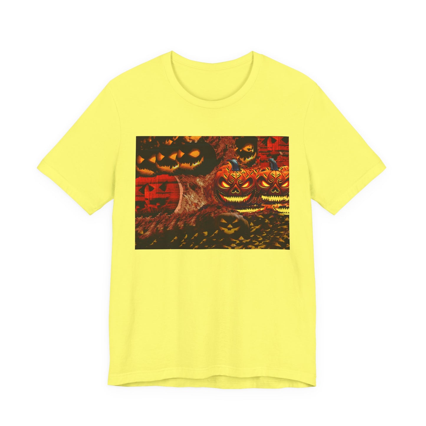Halloween Distorted Pumpkin Graphic Tee, Unisex T-Shirt for Autumn, Spooky Season Top, Halloween Costume Idea, Men's & Women's Casual Wear