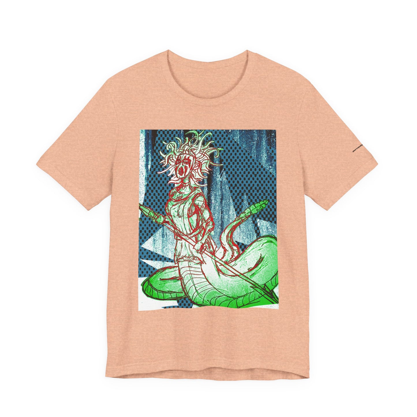 Mythic Serpent Goddess Tee — Neon Medusa Illustration T-Shirt
