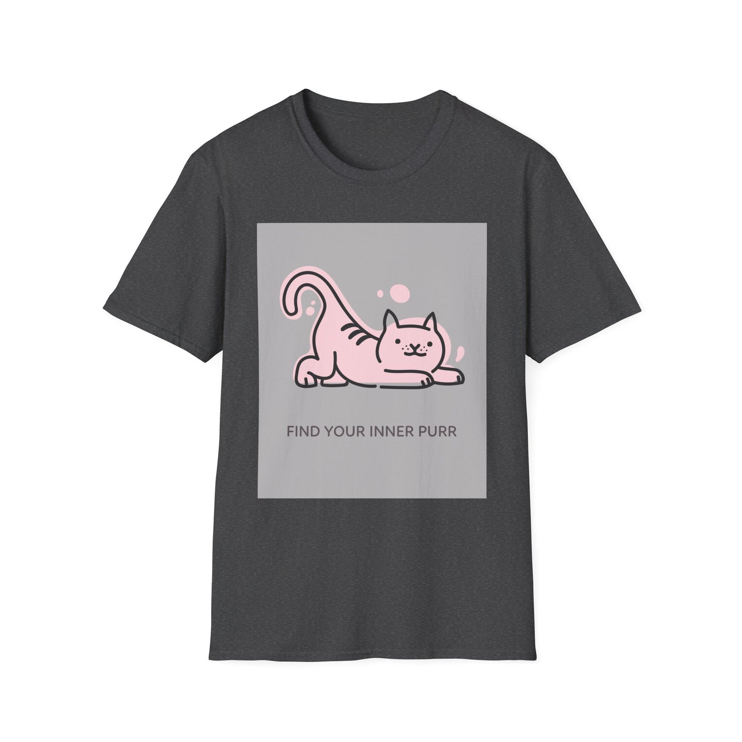 Cute Cat Themed T-Shirt, Unisex Softstyle Tee, Find Your Inner Purr, Pet Lover Gift, Cozy Casual Wear, Birthday Gift, Cat Owner Apparel