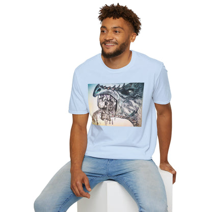 Graphic Dragon Art Unisex T-Shirt, Unique Gift for Ocean Lovers, Summer Vibes, Casual Wear, Perfect for Beach Days, Art Parties
