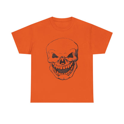 Sketched Skull Tee — Grinning Skull Graphic T-Shirt