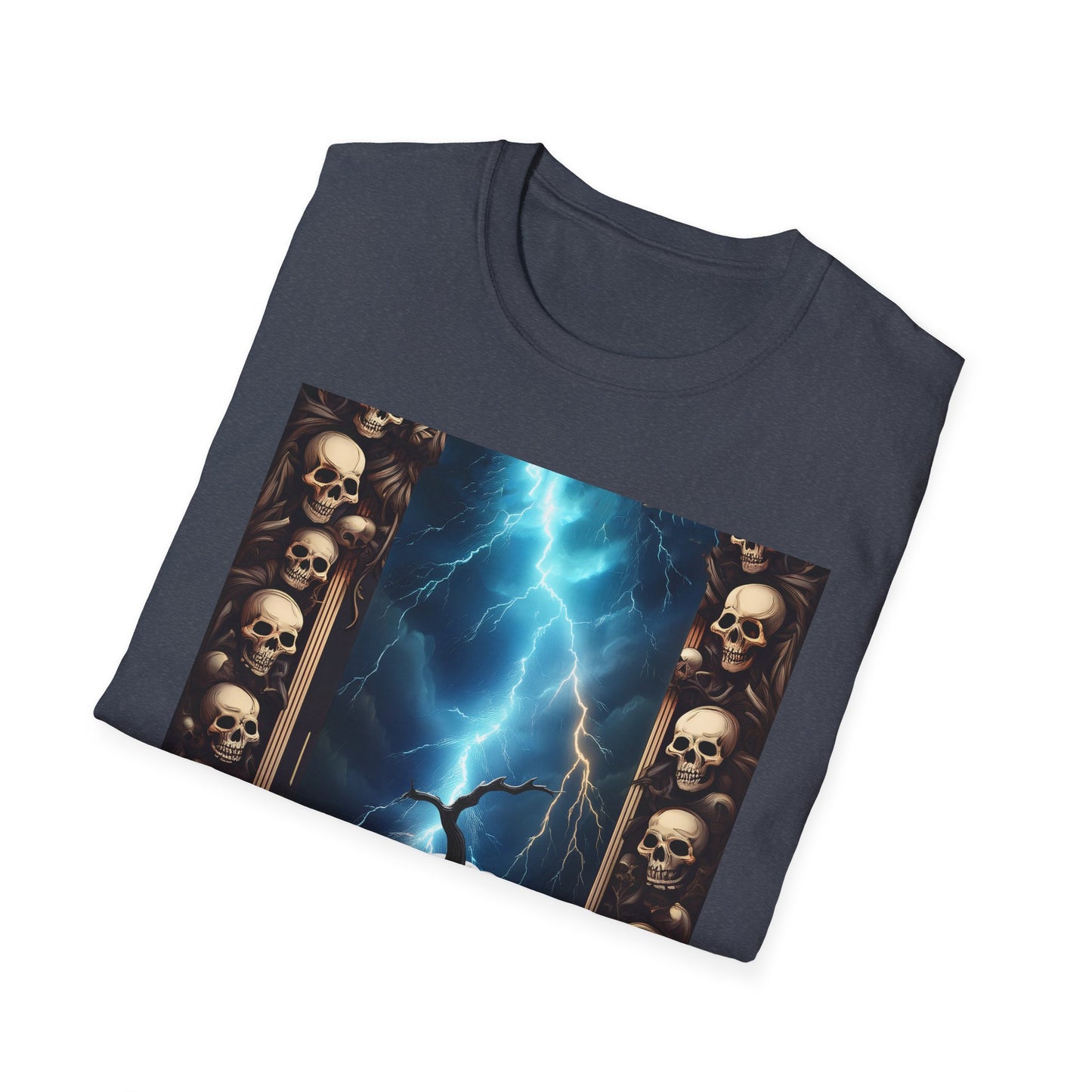 Spooky Skull Pumpkin Crawls from Frame T-Shirt, Halloween Shirt, Unisex Graphic Tee, Casual Halloween Wear, Fall Fashion