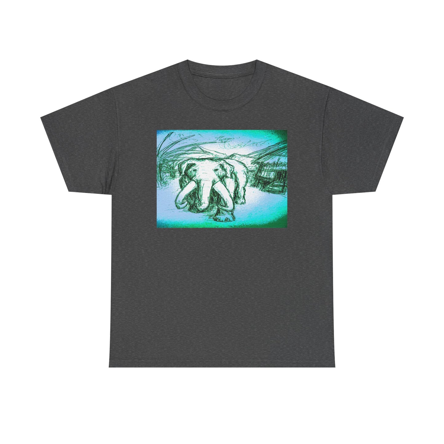 Artistic Elephant Unisex Cotton Tee - Unique Graphic Design