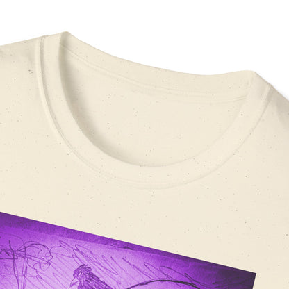 Purple Scarecrow Unisex Tee | Softstyle T-Shirt | Gothic Art, Fall Fashion, Halloween Shirt, Casual Wear, Scarecrow Design