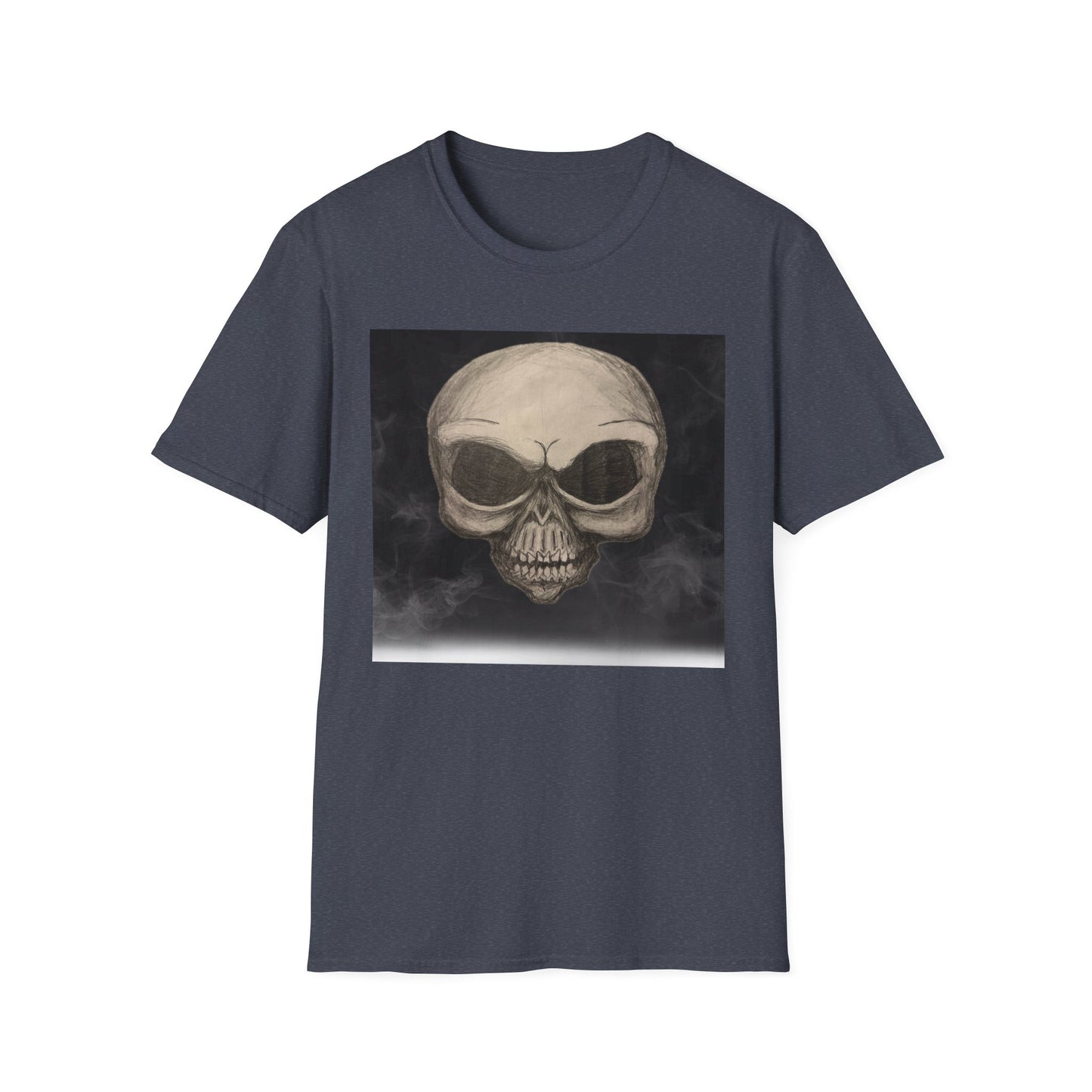Skull Art Unisex Softstyle T-Shirt - Edgy Graphic Tee for Halloween, Festival Wear, Music Lovers, Gift Idea, Casual Style
