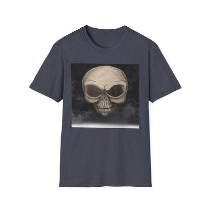 Skull Art Unisex Softstyle T-Shirt - Edgy Graphic Tee for Halloween, Festival Wear, Music Lovers, Gift Idea, Casual Style