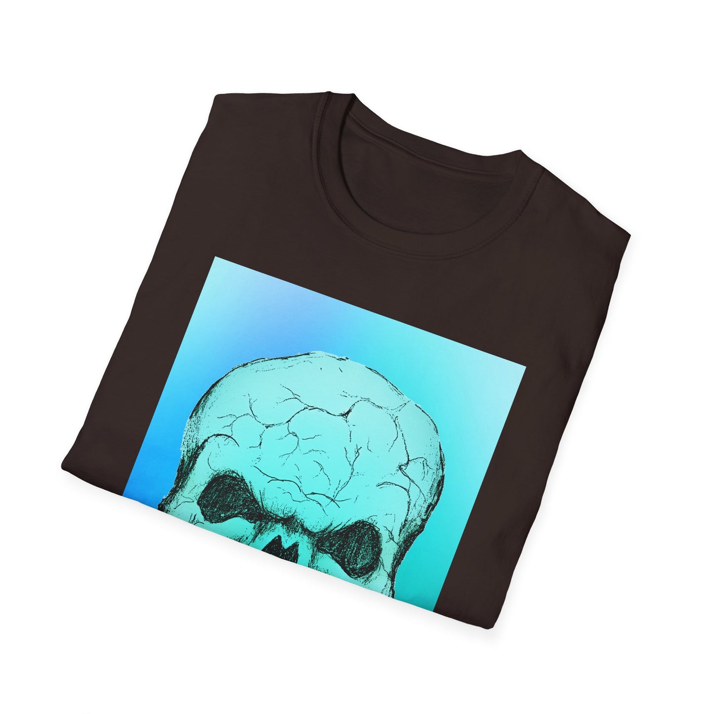 Skull Graphic  Bright Colored Unisex Softstyle T-Shirt, Edgy Tee, Casual Wear, Festival Apparel, Gift for Horror Fans, Halloween Clothing