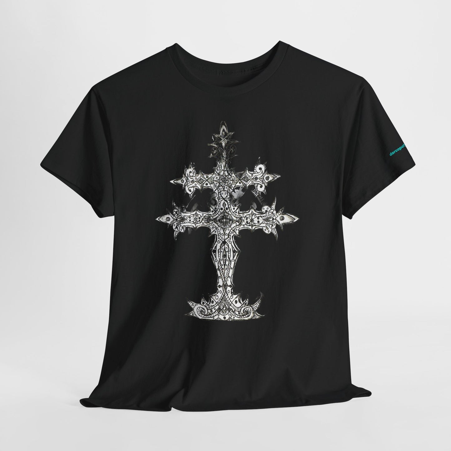 Graphic Tee — Gothic Cross Illustration Shirt