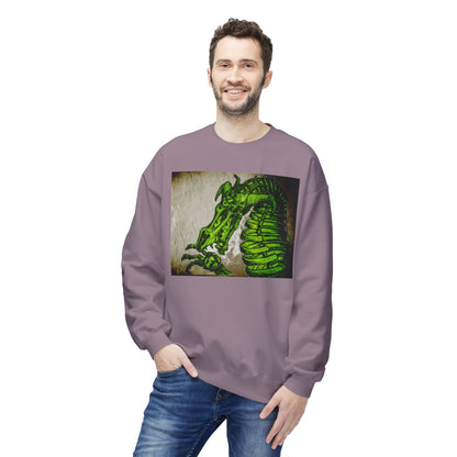 Vintage Green Dragon Unisex Midweight Softstyle Fleece Crewneck Sweatshirt