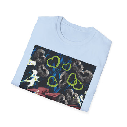 Floral Heart Unisex T-Shirt, Soft Cotton Tee, Casual Wear, Gift for Her/Him, Trendy Graphic Tee, Stylish Everyday Shirt