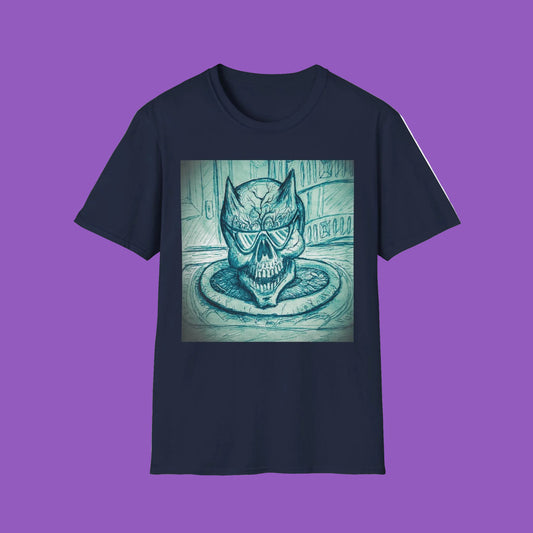 Gothic Skull Green Vignette design Graphic T-Shirt, Unisex