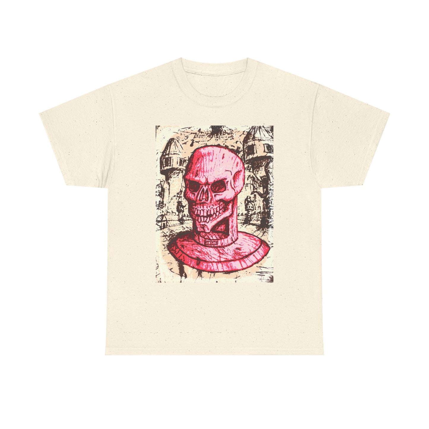 Vibrant Skull Graphic Tee, Unisex Heavy Cotton Shirt, Art Tee, Halloween Apparel, Edgy Casual Wear, Unique Gift