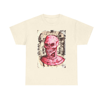 Vibrant Skull Graphic Tee, Unisex Heavy Cotton Shirt, Art Tee, Halloween Apparel, Edgy Casual Wear, Unique Gift