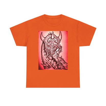 Bold Graphic Tee with Gothic Dragon Design, Unisex Cotton Shirt, Unique Art Tee, Oversized Casual Top, Gift for Art Lovers