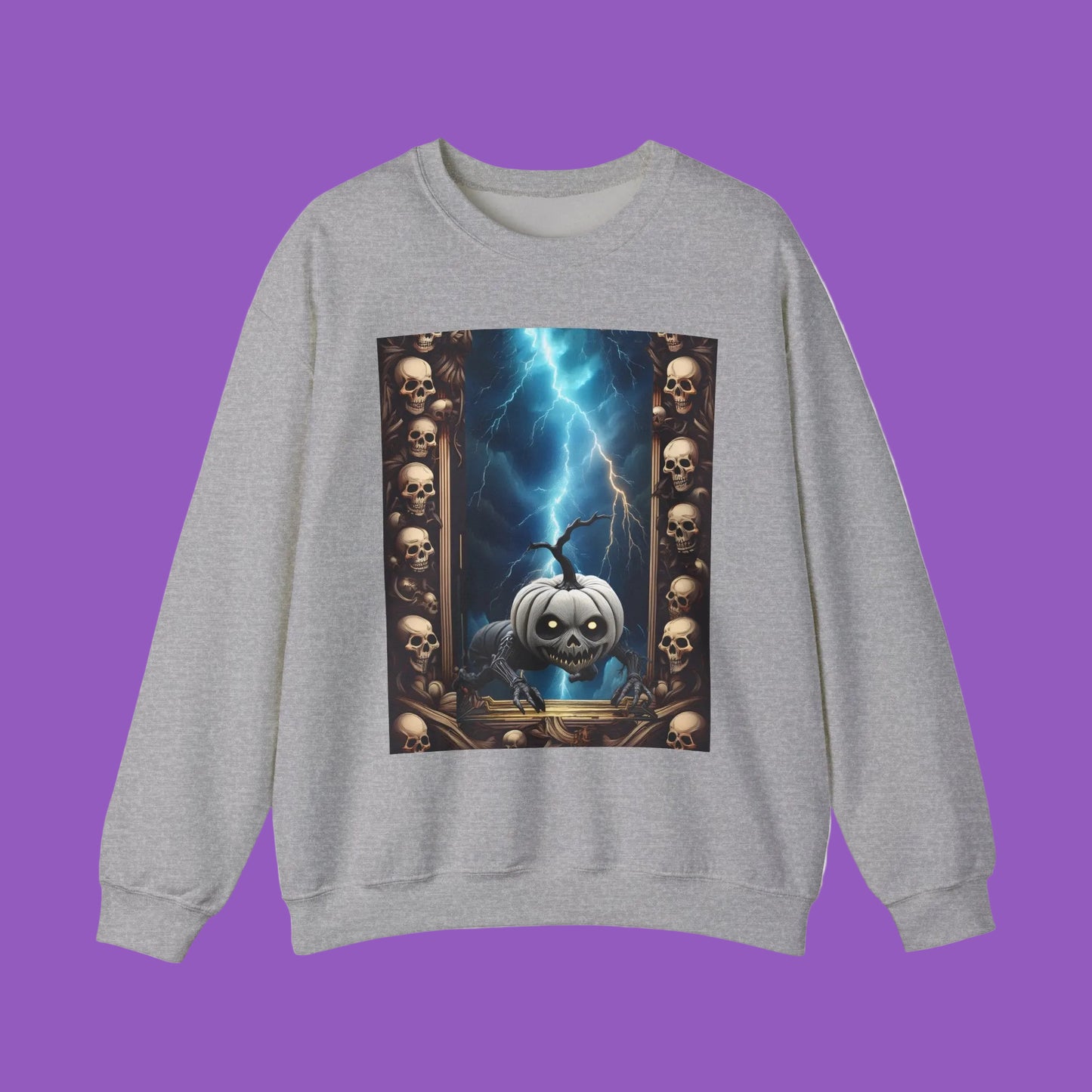 Spooky Pumpkin Crawler Sweatshirt - Unisex Heavy Blend™ Crewneck