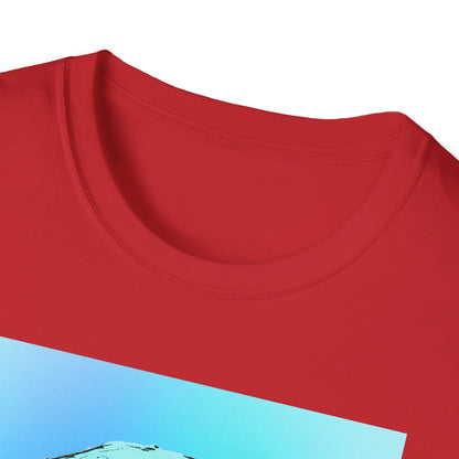 Skull Graphic  Bright Colored Unisex Softstyle T-Shirt, Edgy Tee, Casual Wear, Festival Apparel, Gift for Horror Fans, Halloween Clothing