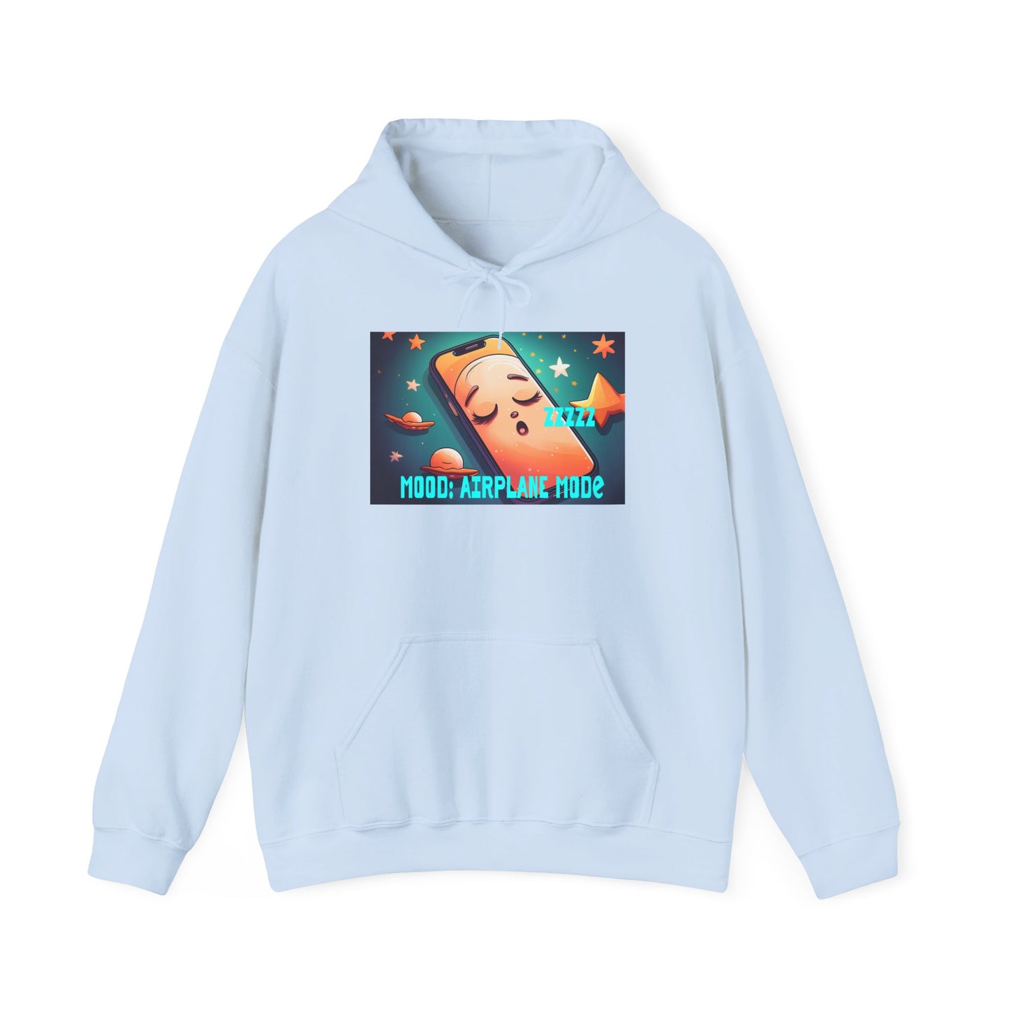 Hooded Sweatshirt - Airplane Mode Mood Sleeping Phone