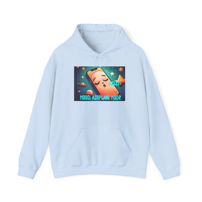 Hooded Sweatshirt - Airplane Mode Mood Sleeping Phone