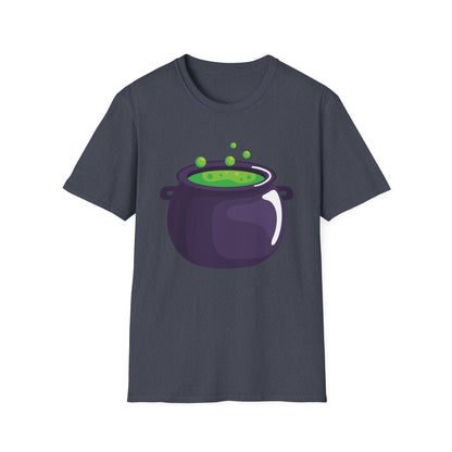 Halloween Potion Cauldron T-Shirt, Unisex Tee, Spooky Shirt, Witchy Apparel, Festival Wear, Halloween Costume