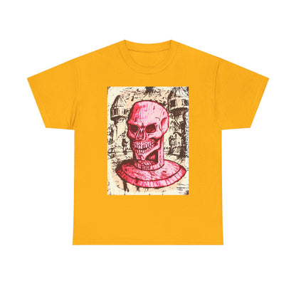 Vibrant Skull Graphic Tee, Unisex Heavy Cotton Shirt, Art Tee, Halloween Apparel, Edgy Casual Wear, Unique Gift