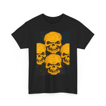 Halloween Skull  Graphic Tee, Unisex Heavy Cotton Tee, Graphic T-Shirt, Casual Wear, Unique Halloween Style, Perfect for Parties