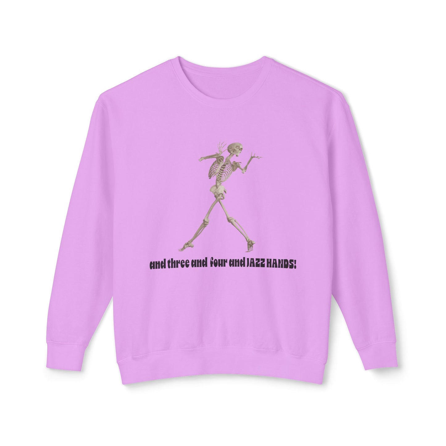Skeleton Dance Unisex Lightweight Crewneck Sweatshirt, Halloween Sweater, Funny Gift, Casual Wear, Dance Lovers Sweatshirt, Unique Apparel